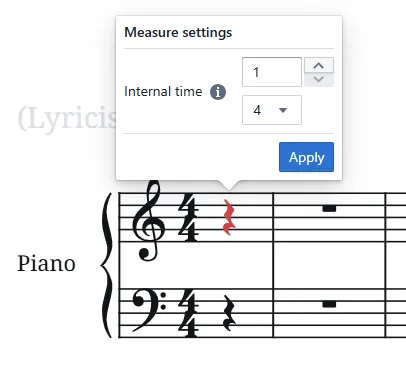 Internal time signature