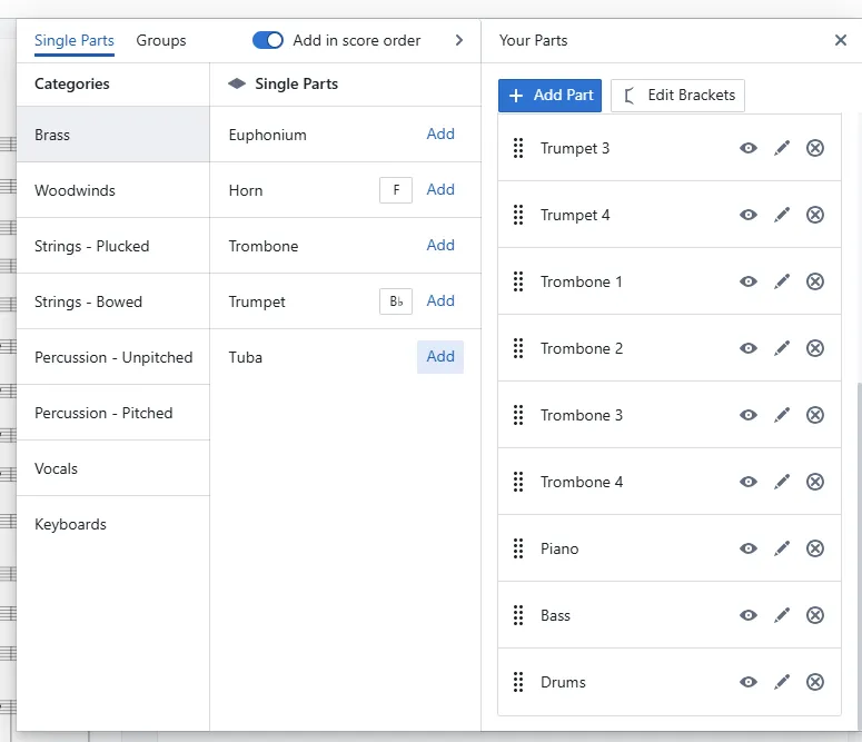 Tuba orchestra insert